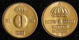 Sweden Gustaf VI Adolf Bronze 1955 TS 1 Ore GEM BU Toned KM# 820 (30 210)