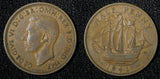 Great Britain George VI Bronze 1941 1/2 Penny  KM# 844 (28 915)