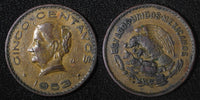 Mexico Bronze 1953 5 Centavos Josefa Ortiz de Domínguez KM# 424 (27 424)