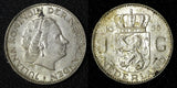Netherlands Juliana Silver  1955 1 Gulden 25 mm Royal Dutch KM# 184  (27 952)
