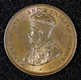 Ceylon George V Copper 1926 1/2 Cent UNC  KM# 106 (27 980)
