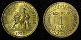 FRANCE 1922 1 Franc Chambers of Commerce aUNC KM# 876  (27 682)