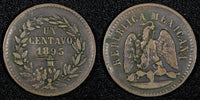 Mexico Copper 1895 Mo 1 Centavo Mexico City Mint KM# 391.6 (27 376)