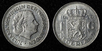 Netherlands Juliana Nickel  1970 1 Gulden 25 mm Better Date KM# 184a  (945)