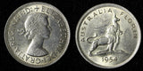 Australia Silver 1954 Florin Royal Visit of Elizabeth II Melt:$15.00 KM# 55 (33)