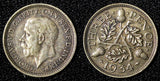 Great Britain George V Silver 1934 3 Pence KM# 831 (28 202)