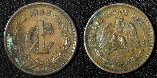Mexico ESTADOS UNIDOS MEXICANOS Bronze 1933 1 Centavo KM# 415 (27 431)