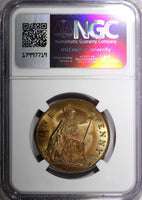 GREAT BRITAIN George V Bronze 1936 1 Penny NGC MS64+RB NICE TONING KM# 838 (027)