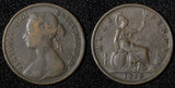 Great Britain Victoria Bronze 1879 1/2 Penny KM# 754 (28 448)