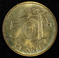 Finland Aluminum-Bronze 1967 S 50 Pennia GEM BU KM# 48 RANDOM PICK (1 Coin)