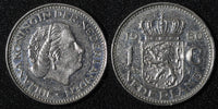 Netherlands Juliana Nickel  1980 1 Gulden 25 mm Last Year  KM# 184a  (27 949)