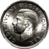 GREAT BRITAIN George VI Silver 1942 Florin 2 Shilling NGC MS64 WWII Issue KM#855