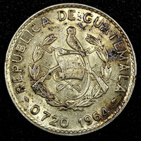 GUATEMALA Silver 1964 10 Centavos  KM# 262 (24 590)