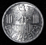 Austria Aluminium 1957 10 Groschen UNC KM# 2878 (29 047)