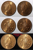 Great Britain Elizabeth II 1989 2 Pence UNC KM# 936  Random Pick (1 Coin)  (033)