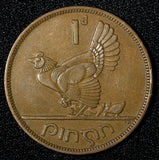 Ireland Republic Bronze 1952 1 Penny hen with chicks KM# 11 (28 858)