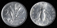 Italy Aluminum 1954 R  2 Lire Bee UNC KM# 94 (27 676)
