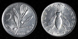 Italy Aluminum 1954 R  2 Lire Bee UNC KM# 94 (27 676)