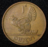 Ireland Republic Bronze 1962 1 Penny hen with chicks KM# 11 (28 857)