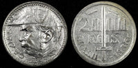 Brazil Silver 1935 2000 Reis Duke of Caxias 1 YEAR TYPE KM# 535 (25 135)