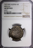 AUSTRIA Silesia Leopold I Silver 1673 SHS 6 Kreuzer Breslau NGC AU DET KM#507(6)