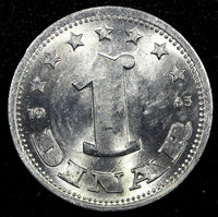 Yugoslavia Aluminum 1963 1 Dinar 1 Year Type SFR legend BU KM# 36 (24 545)