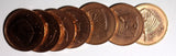 Fiji  Elizabeth II 2001 2 Cents Palm fan UNC KM# 50a RANDOM PICK (1 C) (984)