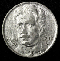 Brazil Oswaldo Cruz Copper-Nickel 1938 400 Reis KM# 539 (27 775)