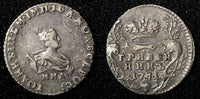 RUSSIA  Ivan VI Silver 1741 MMD Grivennik Red Mint Bit-10 (R1) RARE KM# 205 (47)
