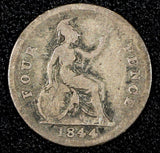 Great Britain Victoria Silver 1844  4 Pence Mintage-855.300 KM# 731.1  (26 879)