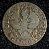 Poland Bronze 1928 5 Groszy  Warsaw Mint Y# 10a (27 966)