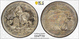RUSSIA Silver 1708 MEDAL Battle of Lesnaya  PCGS MS63 TOP GRADED VERY RARE (59)