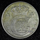 Denmark Christian X Iron 1918 2 Øre WWI Issue 1 YEAR TYPE XF KM# 813.1a (26 892)