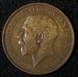 Great Britain George V Bronze 1921 1/2 Penny KM# 809 (28 887)