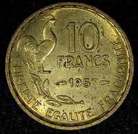 FRANCE Aluminum-Bronze 1957 10 Francs UNC KM# 915.1 (24 166)