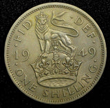 Great Britain George VI Copper-Nickel 1949 1 Shilling KM# 876  (24 207)