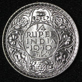India-British George VI Silver 1940 (B) 1/4 Rupee  2.92 g.UNC KM# 545 (28 772)