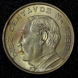 Mexico Brass 1959 10 Centavos Benito Juárez KM# 433 (27 853)
