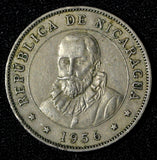 NICARAGUA 1956 50 Centavos Last Year Type Royal British Mint KM# 19.1 (30 102)