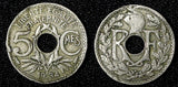 FRANCE Copper-Nickel 1934 5 Centimes KM# 875 (27 737)