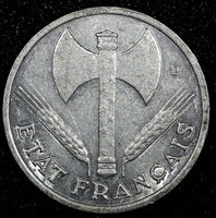 France Aluminum 1943  50 Centimes WWII Issue aUNC KM# 914.1 (24 976)