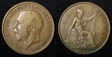 Great Britain George V Bronze 1919 1 Penny KM# 810  (28 412)