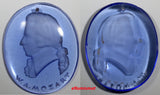 W.A.MOZART PENDANT .CAMEO STYLE . OVAL LIGHT BLUE  COLOR 37mm X 30mm (4258)