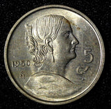 Mexico 1950 Mo 5 Centavos Josefa Ortiz de Domínguez  aUNC KM# 425 (27 709)