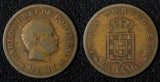 India-Portuguese Charles I Bronze 1901  1/4 Tanga Lisboa mint KM# 15 (27 988)