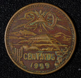 Mexico ESTADOS UNIDOS MEXICANOS Bronze 1955 20 Centavos Better Date KM# 439 (76)