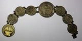 DENMARK Silver Bracelet 1854-1856 4, 6  Skilling,1/2 Rigsdaler (8 Coins) 25.45g.