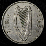 Ireland Republic 1951 Florin 2 Scilling Salmon 1st Year Type KM# 15a (28 957)