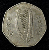 Ireland Republic Copper-Nickel 1970 50 Pence 30 mm 1st Year Type KM# 24 (28 020)