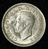 Great Britain George VI Silver 1943 3 Pence KM# 848 (28 690)